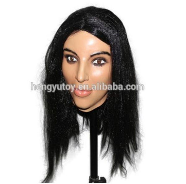 

2019 grade new crossdress mask luxury latex female mask for male and female cosplay crossdress mask fancy dress up