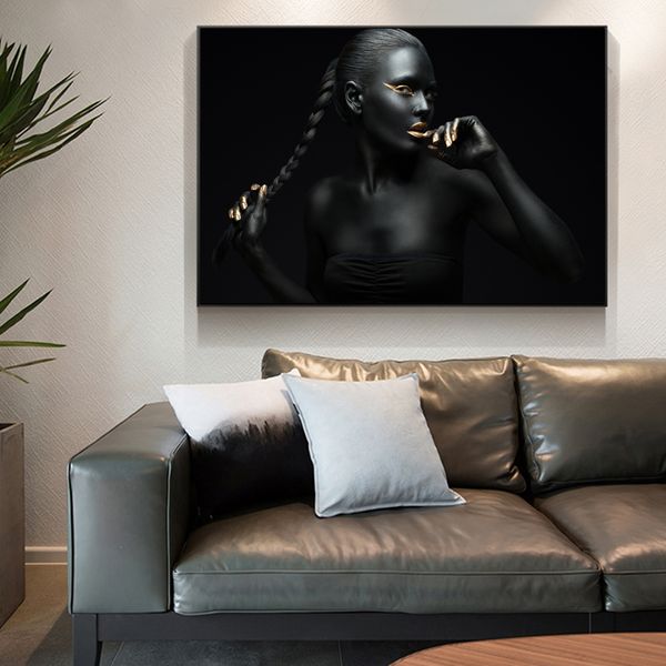 

girl in black2 home wall art decor handpainted &hd print oil painting on canvas wall art canvas pictures 190908