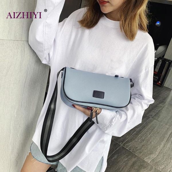 

retro fashion mesenger bags for women pu leather fanny waist pack teen girls casual wide vintage chest shoulder crossbody bags
