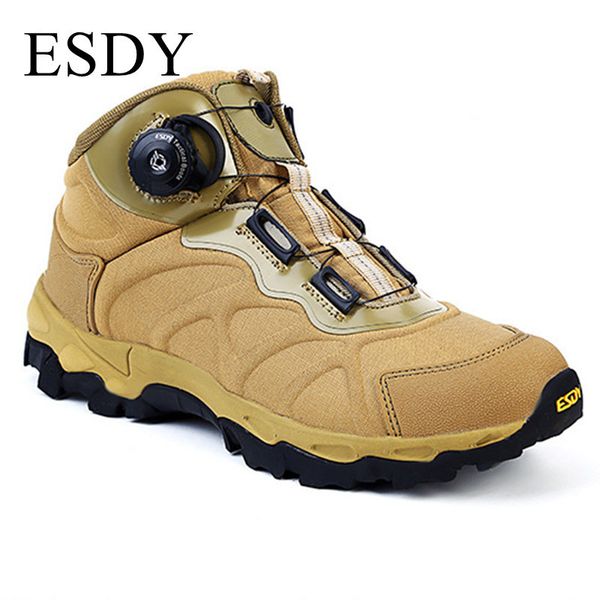

male climbing training hunting wearproof breathable tactical desert boots outdoor hiking sports quick reaction sneaker men shoes