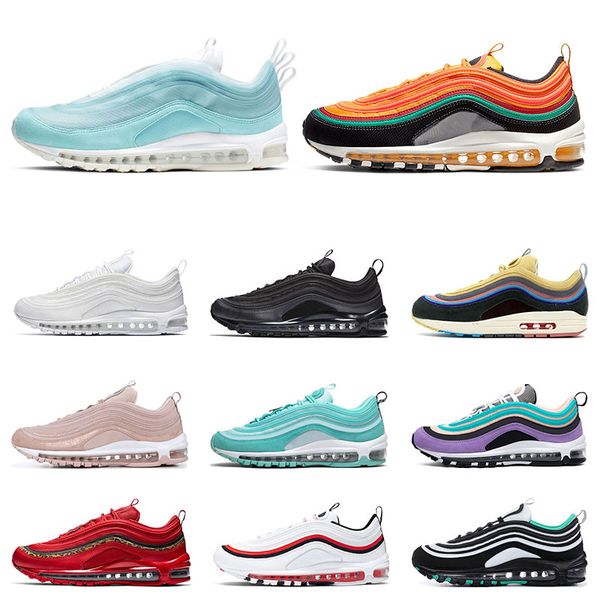 

new running shoes for men triple white black sunburst grape pink gym red silver bullet womens athletic trainer sports sneakers size 36-45