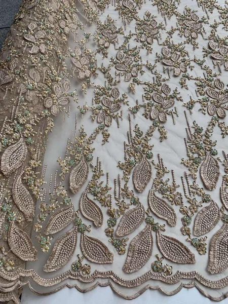 

fashionable fashion party dress fabric new spring stlye beads embroidery french mesh tulle african lace fabric niger lace 5ys, Pink;blue