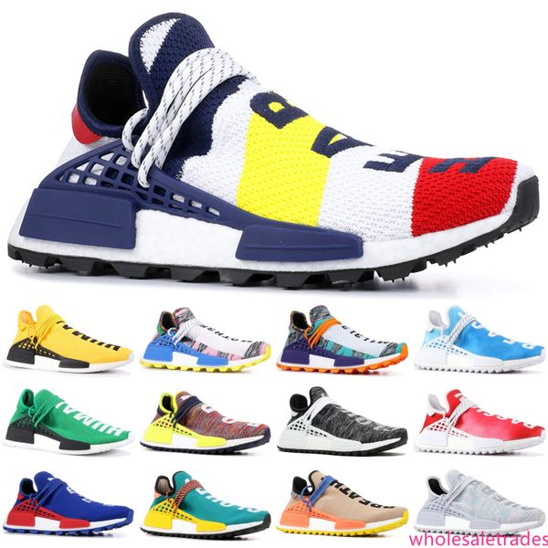 

pharrell williams humen race bbc multi color peace nmd мужские кроссовки желтый красный солнечный пакет мать женщины дизайнер snesaker 36-47
