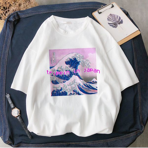 

womens designer tshirt womens new fashion vaporwave tumblr aesthetic t shirt short sleeve o neck harajuku kawaii casual tee, White