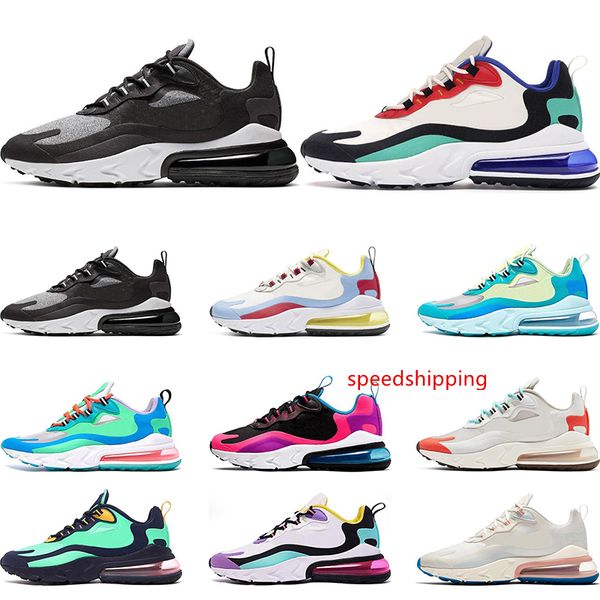 

react men running shoes bauhaus optical triple black fashion mens trainer breathable sports sneakers size 36-45