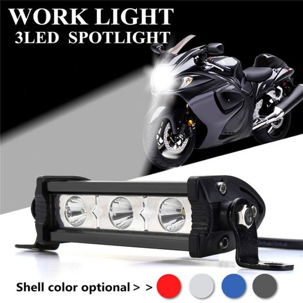 

car led work light 9w 3led strip light off-road motorcycle