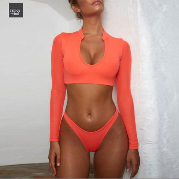 

высокая летняя мода женщины частей комплекта два sexy длинные рукава сетки белый crop top и низкой талией мини-шорты wear, Gray