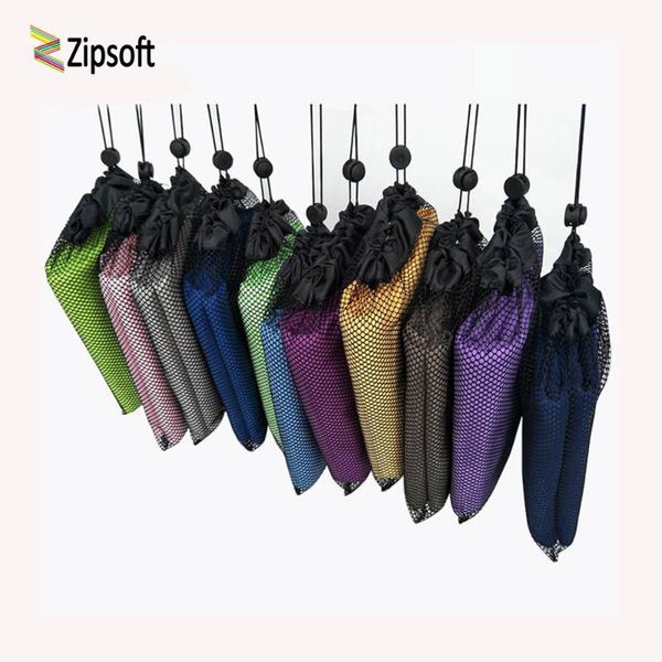

zipsoft микрофибры пляжное полотенце черный мешок сетки быстрого высыхания adult путешествия спорт swiming camp туризм ванна тела йога mat п