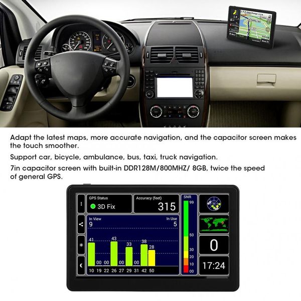 

vehicle gps 7.7in portable high definition car gps navigation capacitive touch screen 8gb navigator