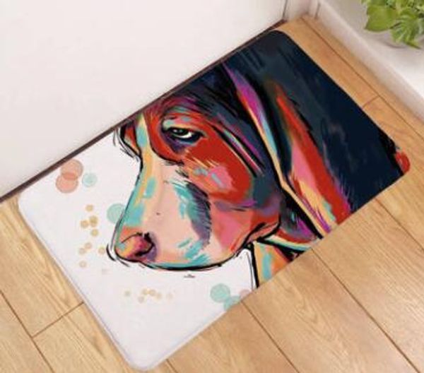 Grosshandel Cartoon Hund Turmatte Malerei Hunde Druck Teppiche Anti Slip Bodenmatte Outdoor Teppiche Tier Hausturmatten Von Sophine11 26 64 Auf