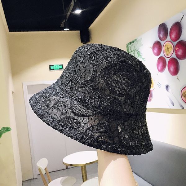 

chic lace fisherman fisherman sunscreen hat children's summer light breathable sunscreen hat bucket cap, Blue;gray