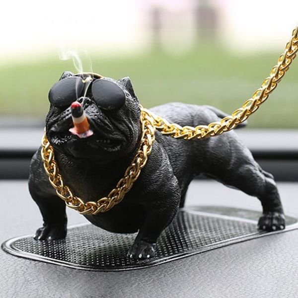 Fashion Car Dog Decoration Creative Personality Luxury Funny Car Interior Simulation Dog Doll Interior Accessories Ornaments Accessories For My Car