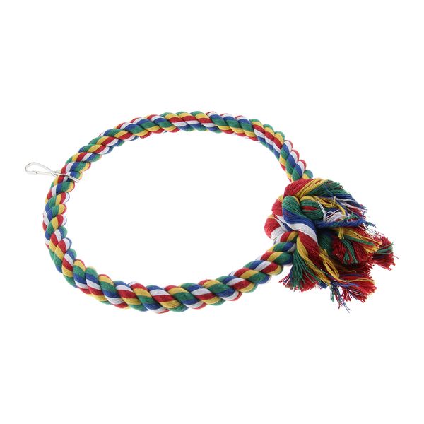 

pet bite-resistant cotton rope swing bird round circle ring climbing toy