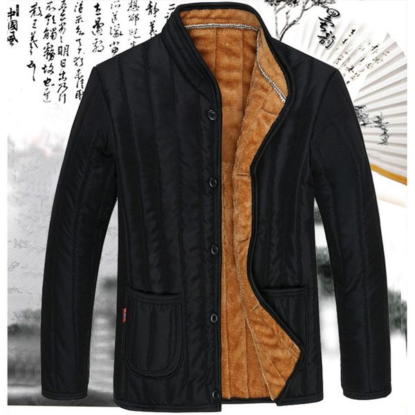 

men coat thicken thermal fleece lined winter warm fur collar coat slim regular trucker jacket, Black;brown