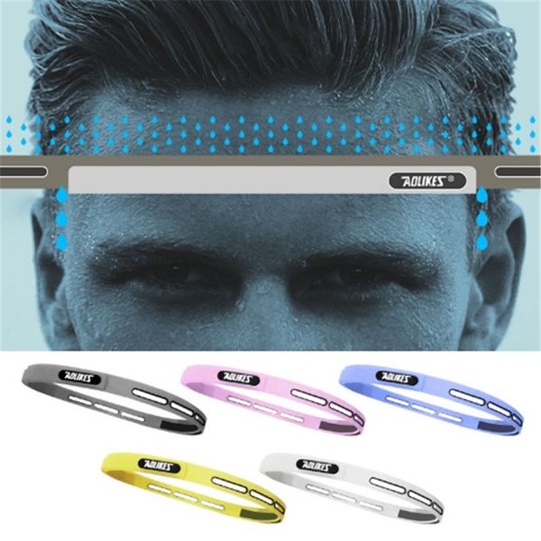 

5 pcs elastic head sweatband soft silicone running yoga sweat band for men women fitness basketball tennis headband, Yellow;black