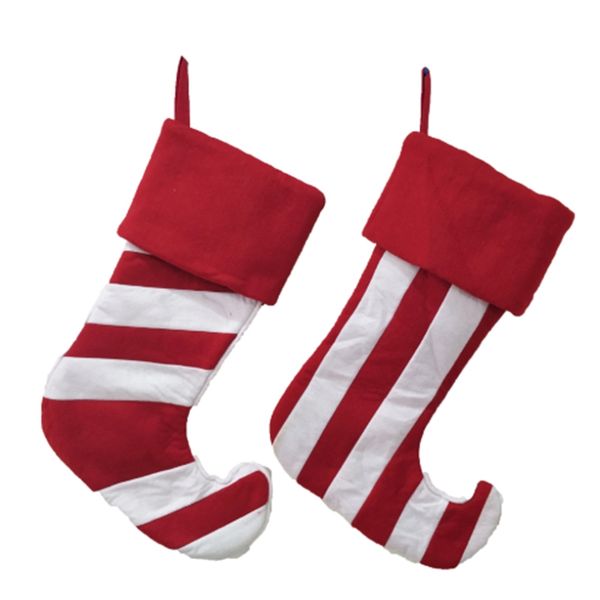 

2pcs christmas stockings gifts candy bag kids candy socks christmas tree home decoration tree hang pendant xmas stocki