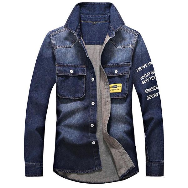 

social shirt for men jean men's clothing slim fit men's blouse cotton long sleeve denim shirt for male, White;black