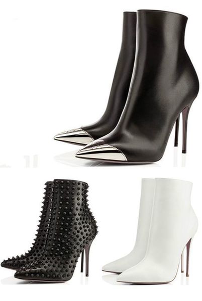 

designer shoes sneaker so kate spike styles high heels half knee ankle boots red luxury bottoms 8 10 12 14cm fashion size 35-42 ccdd6, Black