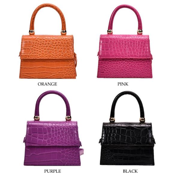 

alligator pattern bags pu leather flap shoulder messenger handle crossbody purse leather for women handbags messenger bags