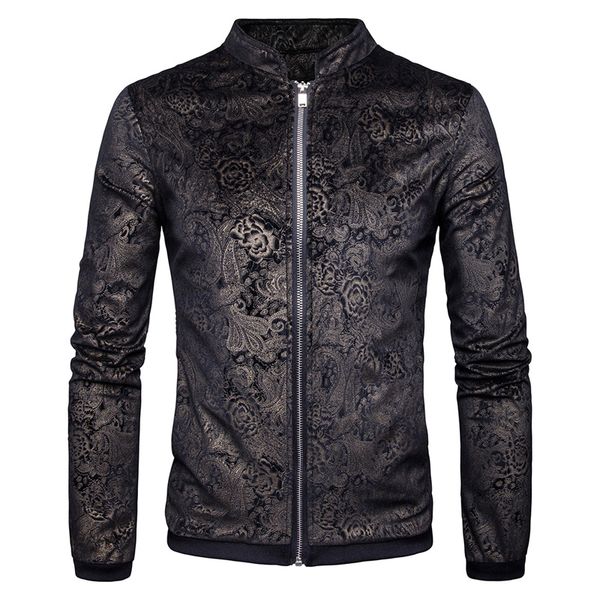 

mens printed пальто куртки нового способа марка одежды bomber jacket men jaqueta masculina повседневный весте homme верхняя одежда xxl, Black;brown