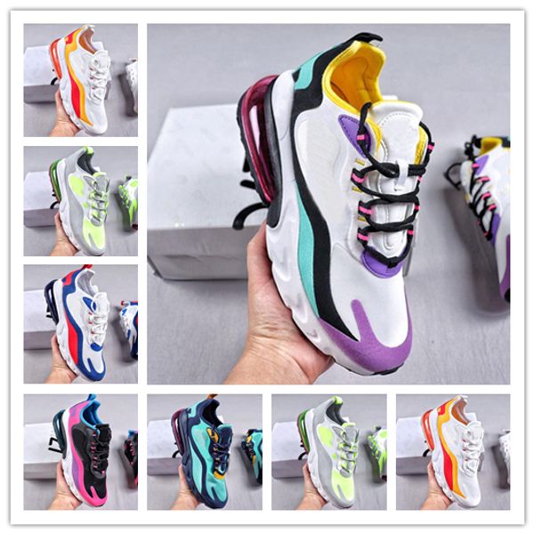 

react 270s cushion reduce shock designer yellow red blue athletic women men outdoor sports running shoes sneakers us size 5.5-11