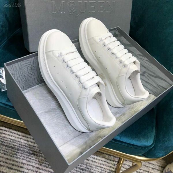 

2020 luxury fashion custom men women shoes sneakers leather classical white red flat casual shoes platform trainers size 5-11, Black