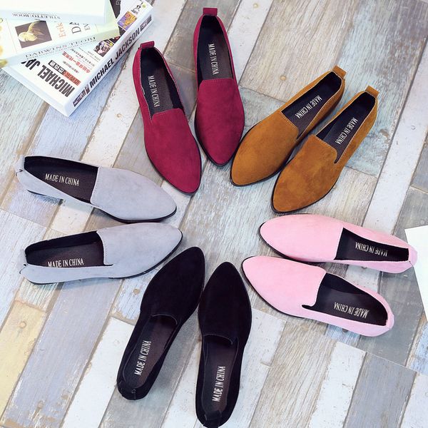 

spring women loafers flats shoe women casual shoes suede slip on boat shoes female shoe comfortable ballet flats uik8, Black