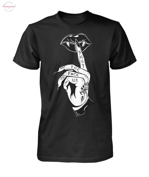 

women casual rock streetwear gothic grunge black t shirt aesthetic witchcraft tee women fashion goth graphic vampire shirt, White