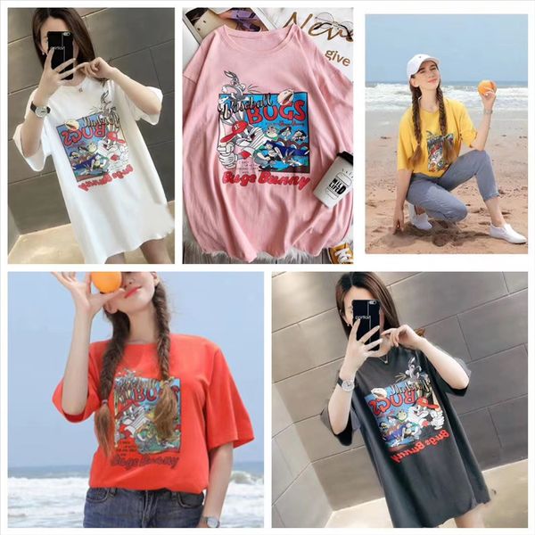 

2020 женщин с короткими рукавами иных хлопок футболка стильной свободная большого размером средней и длинный хлопок футболка топ, White