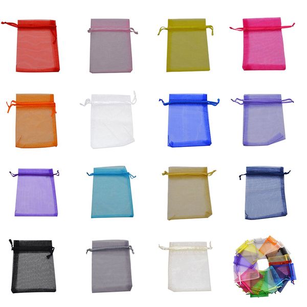 

gift wrap 100pcs jewelry organza bag wedding party candy pouches decoration packing supplies 7x9 9x12 11x16 13x18 15x20cm drawable