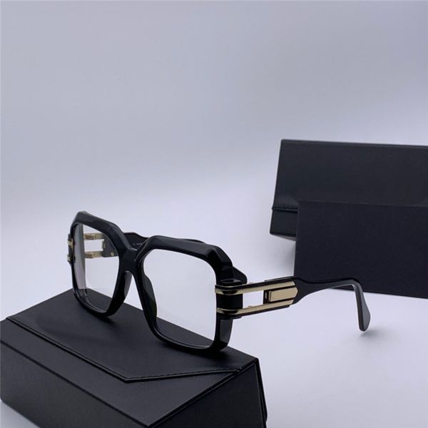 

new fashion design square large frame retro optical glasses 623 simple popular style men eyewear clear lens, Black