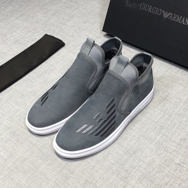 

new style high-end luxury men's casual outdoor shoes fashion design brand platform high-men's shoes leather upper versatile style, Black