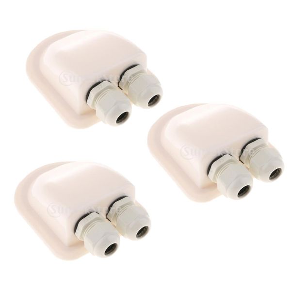 

roof twin white cable entry gland solar panel satellite aerial motorhome camper