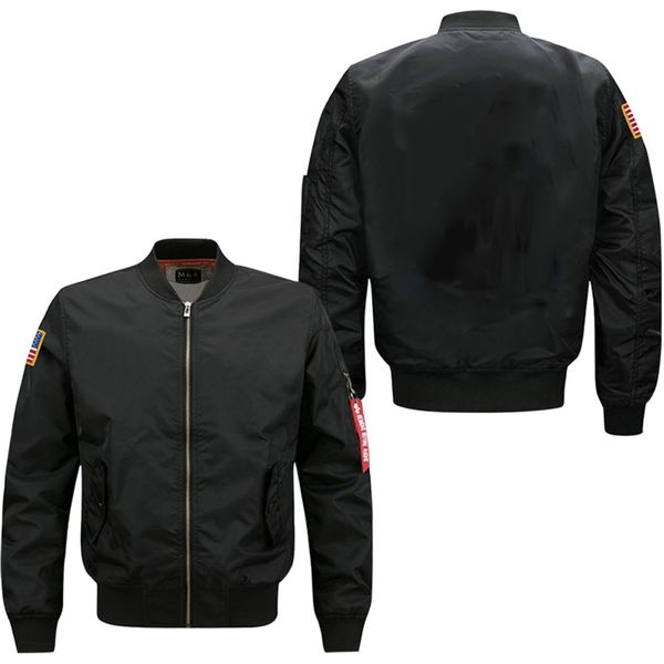 

2017 new sell bomber flight jacket designs usa size dropshipping, Black