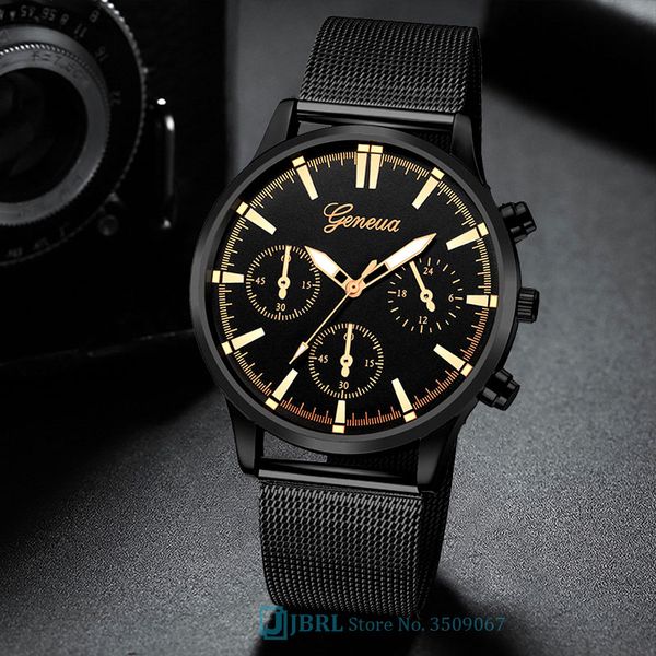 

black wrist watch men watches business fashion casual wristwatch stainless steel male quartz watch for men clock hours hodinky, Slivery;brown