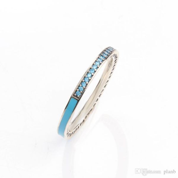 

925 sterling silver ring подходят pandora ювелирных изделий radiant сердце air синий розовый эмаль синтетическая шпинель женщины кольца сере