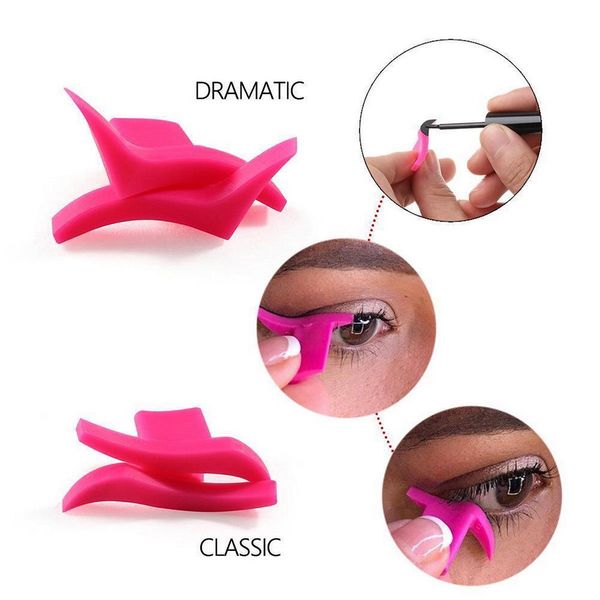 

2/1pair eyeliner wing stamps easy to makeup template stencil models eye wing brush tool maquiagem profissional tslm2