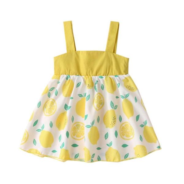 

baby girl casual рукавов фруктовая печати платье младенца clothings, Red;yellow