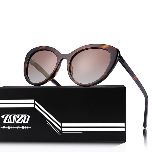 

20/20 brand fashion cat eye polarized sunglasses women men acetate classic sun glasses driving eyewear oculos at8171, White;black