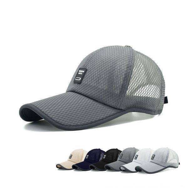 

travel quick drying sun hat outdoor baseball cap gauze women's sun hat casual breathable men's baseball cap, Blue;gray