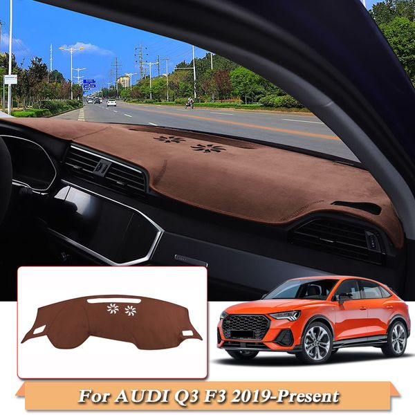 

car styling flannel dashboard avoid light pad instrument platform cover mats rose for q3 f3 2019-present anti-dust mat