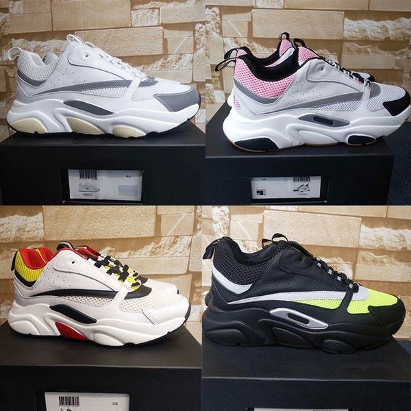 

men vintage b22 platform sneakers designer shoes luxury canvas and calfskin sneakers breathable trainers casual shoes with box, Black