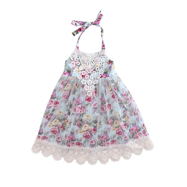 

Princess Kids Baby Girls Lace Floral Dress Tulle Party Dresses Casual Sundress 6M-6Years
