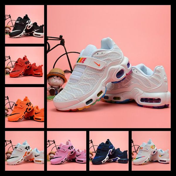 

2020 plus designers sports running shoes children boy girls trainers tn sneakers classic outdoor toddler shoe size 38-35, Black