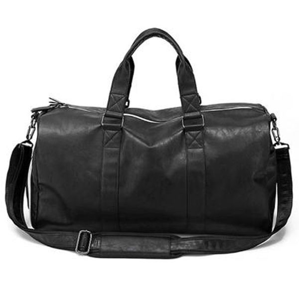 

auau-male large pu travel bag with wet&dry zone&independent shoe area fitness bags handbag bag luggage shoulder