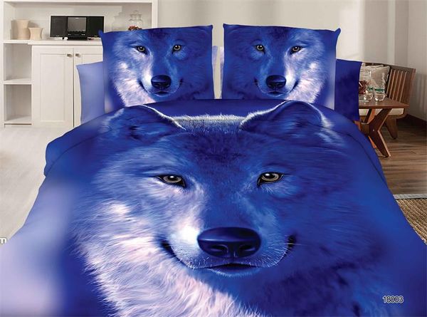 

wensd new duvet cover king size bedding sets bed sheet quilt case pillowcase home textile bedclothes wolf bed