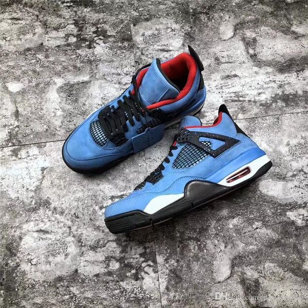 

2019 подлинный 4 х трэвис скотт кактус джек 4с хьюстонского университета oliers синий varsity красный черный мужской баскетбол туфли кроссов