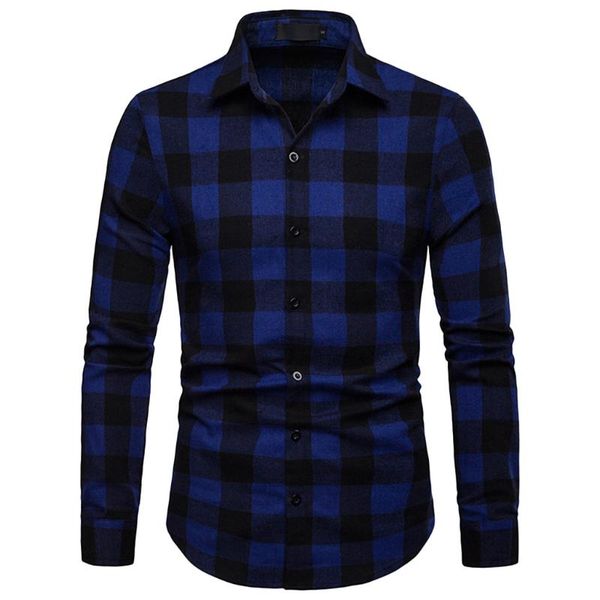 

2020 spring autumn new arrival men shirt long sleeve plaid shirt men casual slim fit plus size chemise homme manche longue, White;black