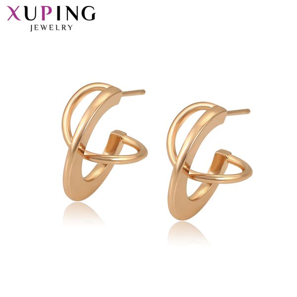 

xuping vintage exquisite jewelry temperament colorful rose gold-color plated earrings for women christmas gifts s203.4-98910, Golden;silver