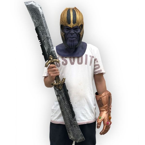 

infinity gauntlet infinity war thanos mask/gloves/ double-edged sword, Silver